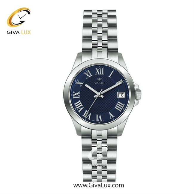 ساعت مچی اورجینال مردانه ویولت VIOLET نقره ای | نقره ای| سرمه ای| کد رفرنس 0556